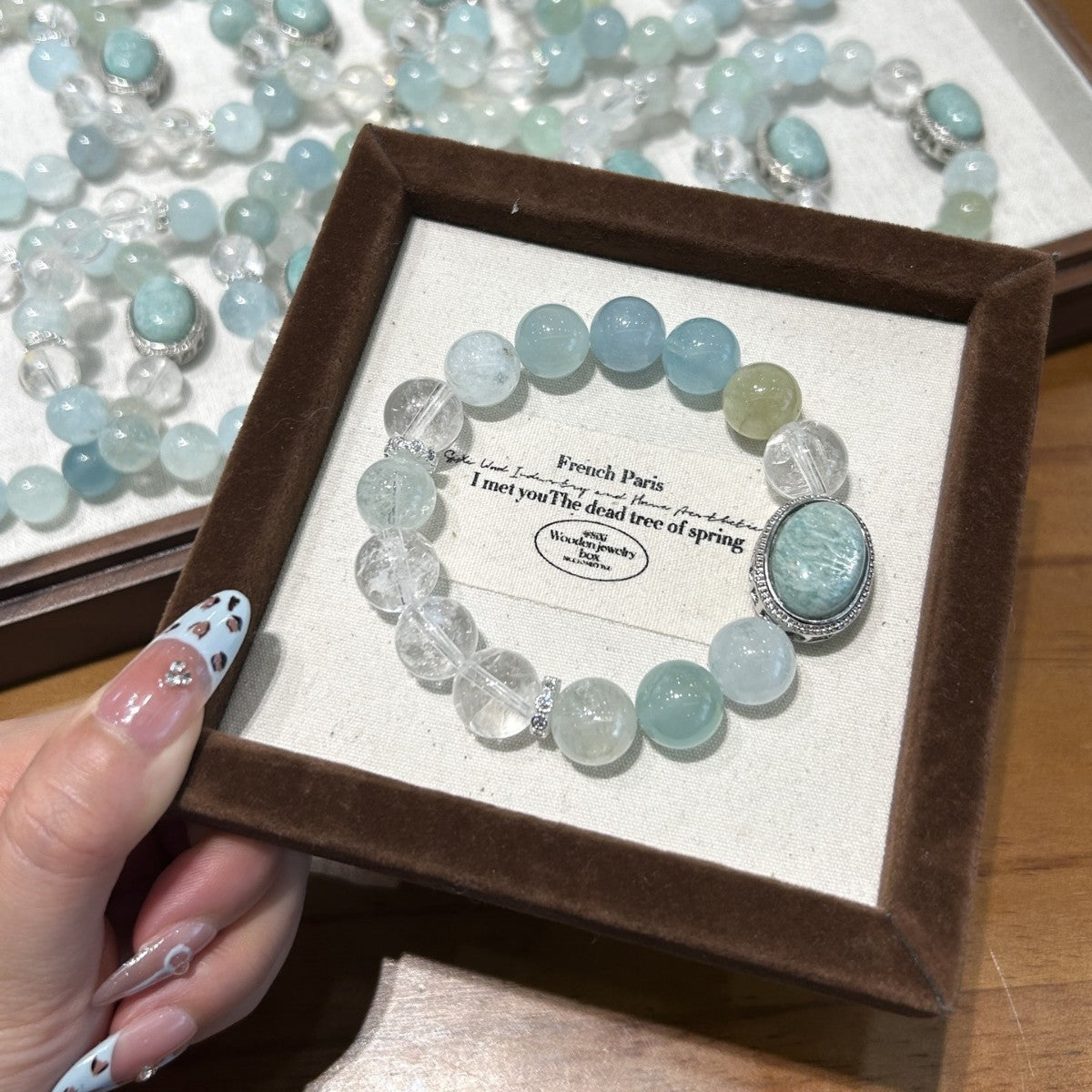 Dreamy Aquamarine & Amazonite Magic Box Bracelet - Summer Essential