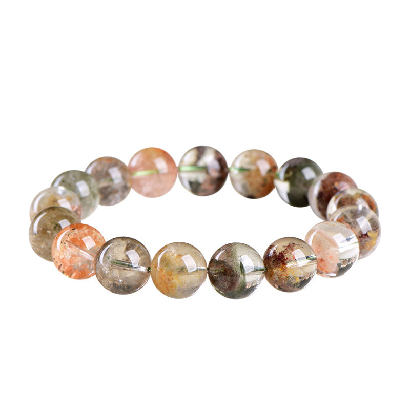 Dewery 10mm Garden Quartz Bracelet - Multicolor Lodolite Crystal