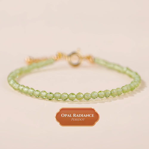 3mm Ice Peridot Faceted Bracelet - Ultra-Fine Natural Crystal