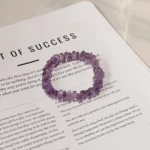 Faceted Amethyst Chip Bracelet: Minimalist Purple Crystal - Image 4