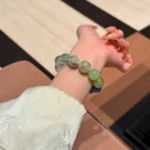 Large Mixed Gemstone Bracelet: Vintage Kyanite & Jadeite - Image 3
