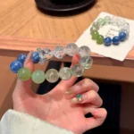Large Mixed Gemstone Bracelet: Vintage Kyanite & Jadeite - Image 5