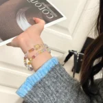 Multi Gemstone Crystal Bracelet | Rainbow Quartz Wristband - Image 3