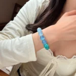 Natural Aquamarine Bracelet: Spring Meadow Crystals - Image 4