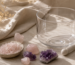 Crystal bowl meditation setup with crushed stones for instant calm and mindful sound healing