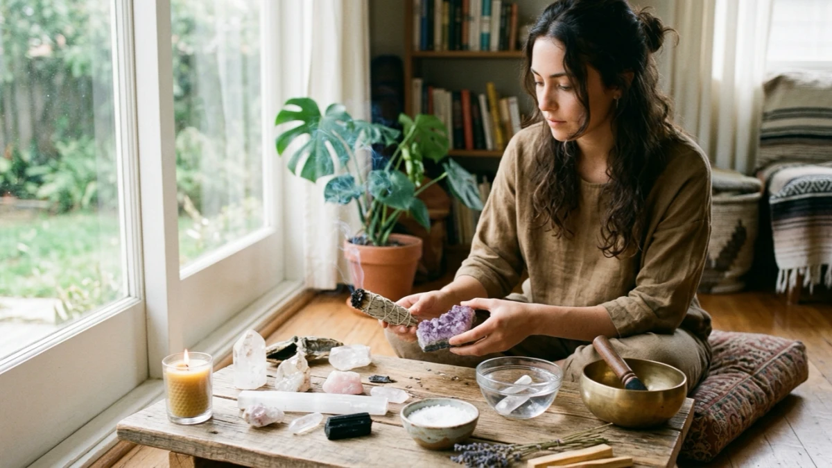 A ritual on how to cleanse crystals for inner peace